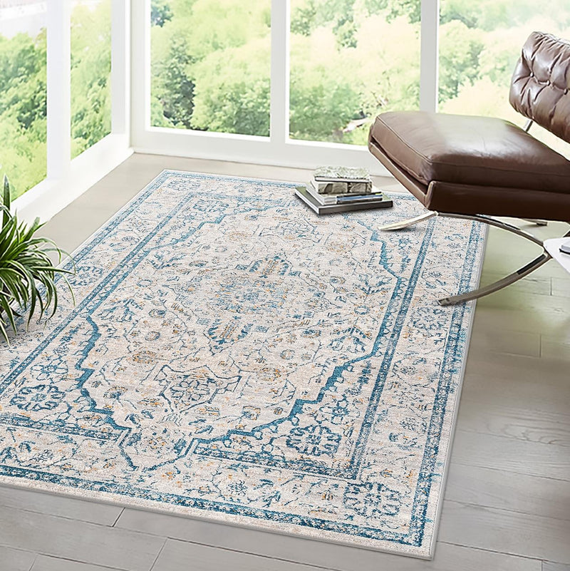 Seville Stripes Collection Area Rug - Cadiz (Light Gray) Rectangle Light Gray lifestyle 4