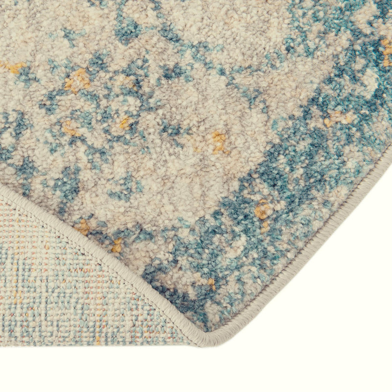 Seville Stripes Collection Area Rug - Cadiz (Light Gray) Round Light Gray lifestyle 38