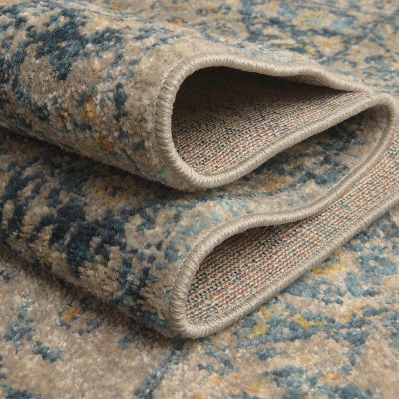 Seville Stripes Collection Area Rug - Cadiz (Light Gray) Round Light Gray lifestyle 58