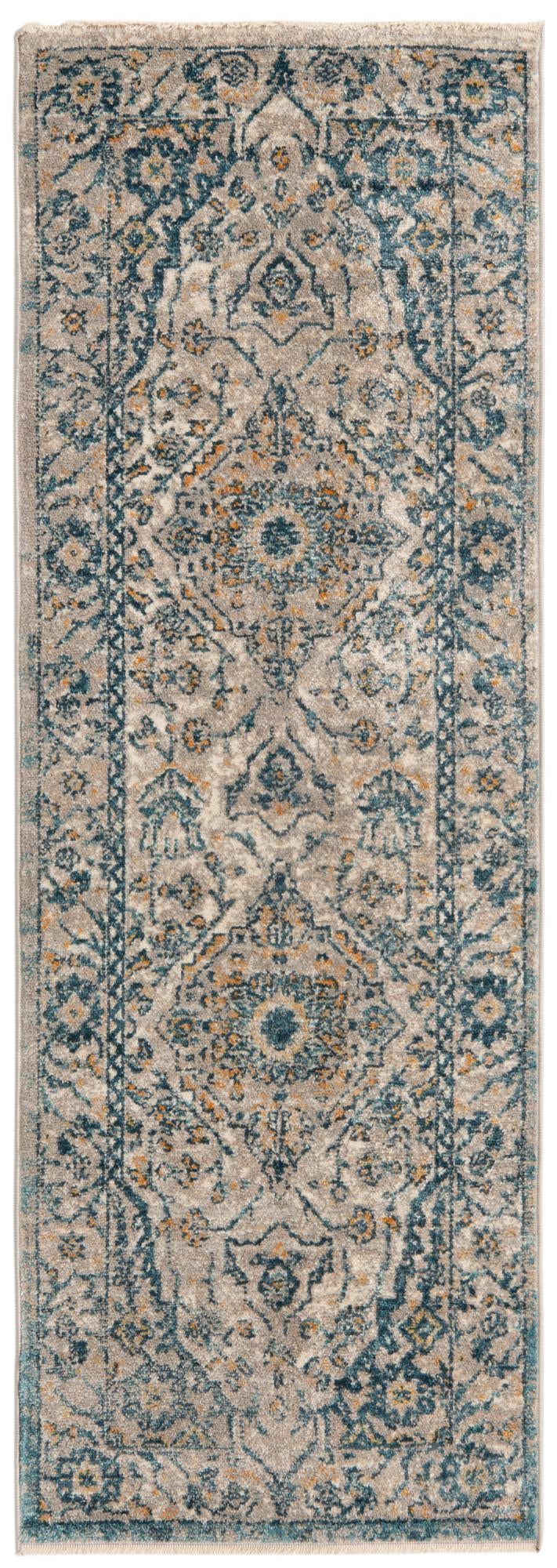 Seville Stripes Collection Area Rug - Cadiz (Light Gray) Runner Light Gray lifestyle 7