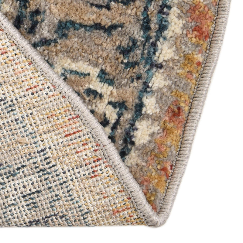 Seville Stripes Collection Area Rug - Granada (Brick Red) Round Brick Red lifestyle 37