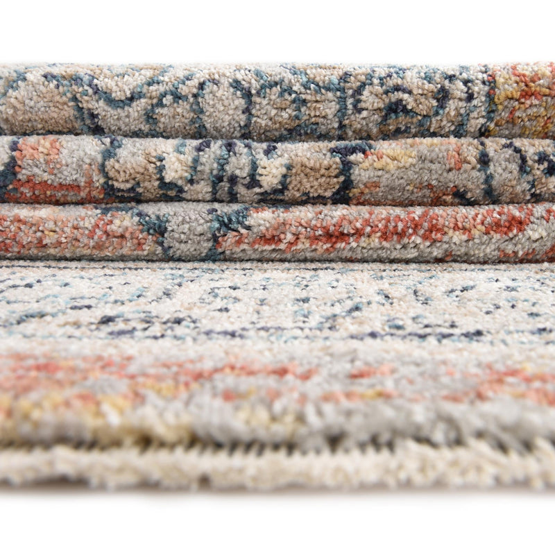 Seville Stripes Collection Area Rug - Granada (Brick Red) Square Brick Red lifestyle 63