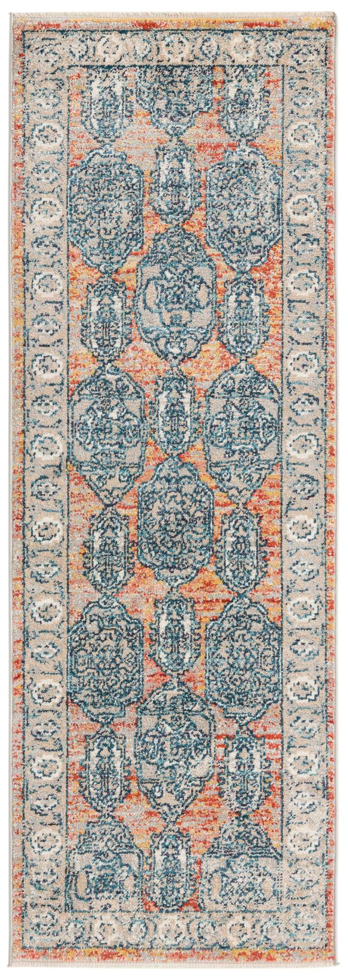 Seville Stripes Collection Area Rug - Granada (Brick Red) Runner Brick Red lifestyle 6