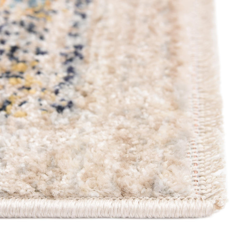 Seville Stripes Collection Area Rug - Malaga (Ivory) Square Ivory lifestyle 28
