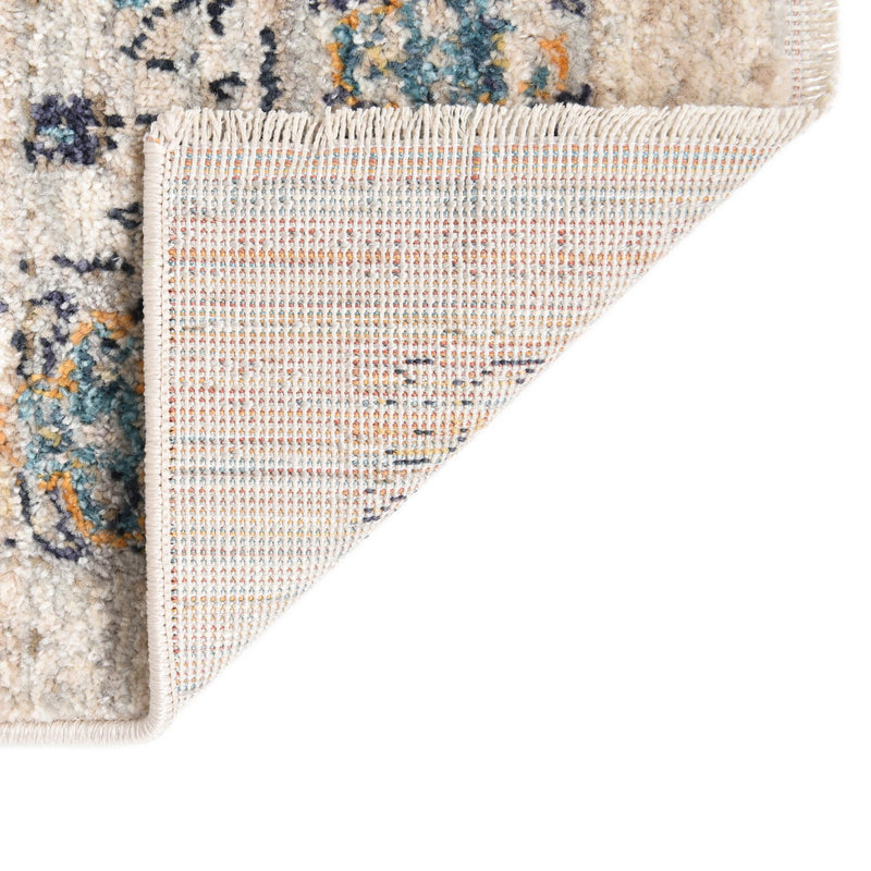Seville Stripes Collection Area Rug - Malaga (Ivory) Square Ivory lifestyle 38