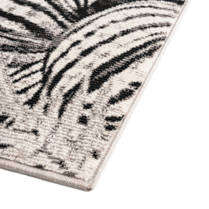 Meadow Breeze Collection Area Rug - Bluebell Rectangle Charcoal lifestyle 16