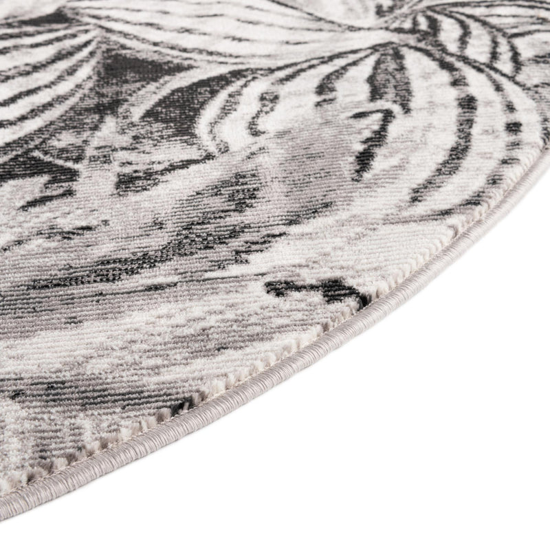 Meadow Breeze Collection Area Rug - Bluebell Oval Charcoal lifestyle 85