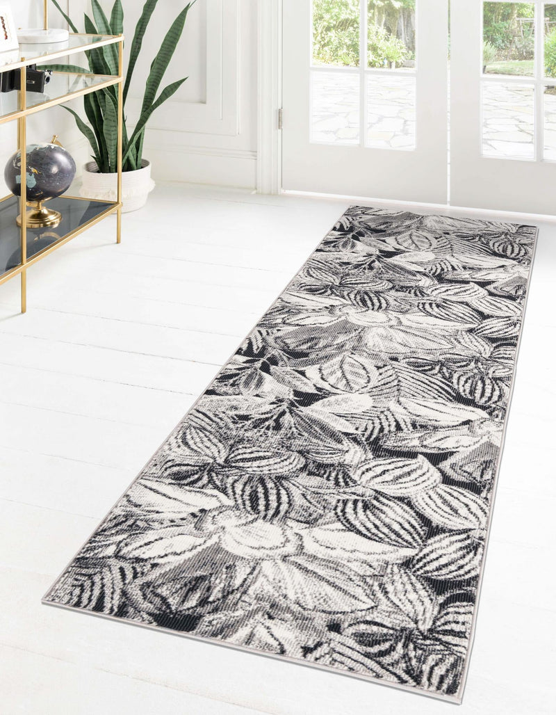 Meadow Breeze Collection Area Rug - Bluebell Runner Charcoal lifestyle 57