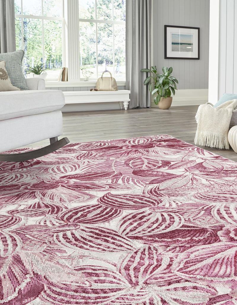 Meadow Breeze Collection Area Rug - Bluebell Rectangle Fuchsia lifestyle 8