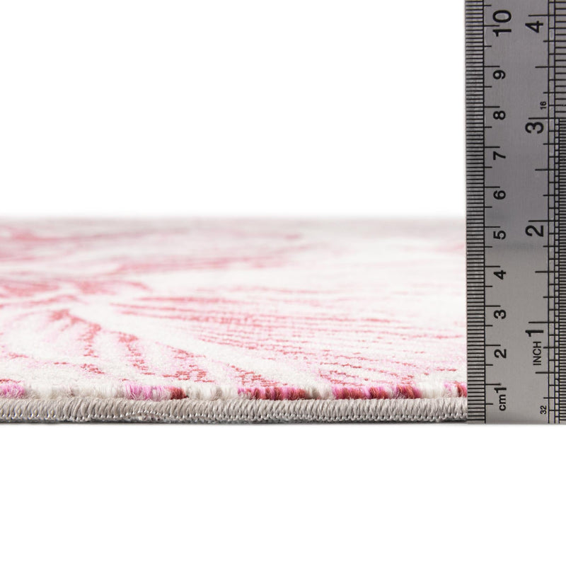 Meadow Breeze Collection Area Rug - Bluebell Rectangle Fuchsia lifestyle 11