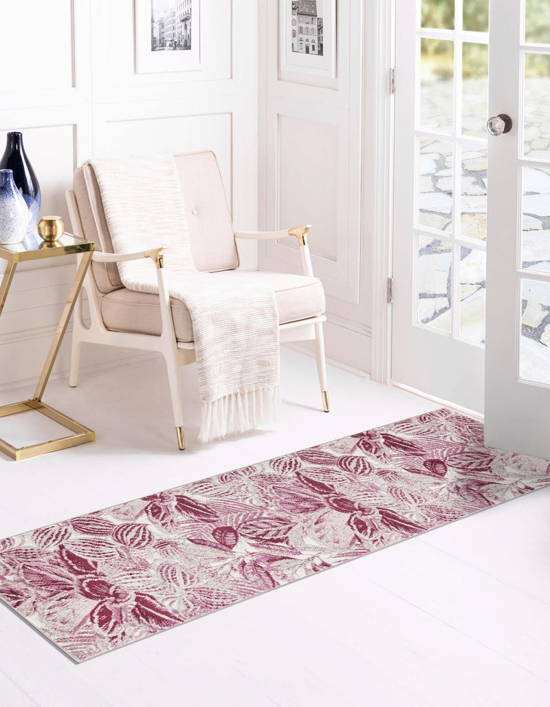 Meadow Breeze Collection Area Rug - Bluebell Runner Fuchsia lifestyle 57