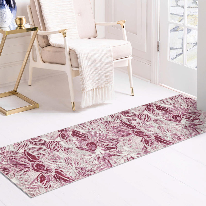 Meadow Breeze Collection Area Rug - Bluebell Runner Fuchsia lifestyle 134