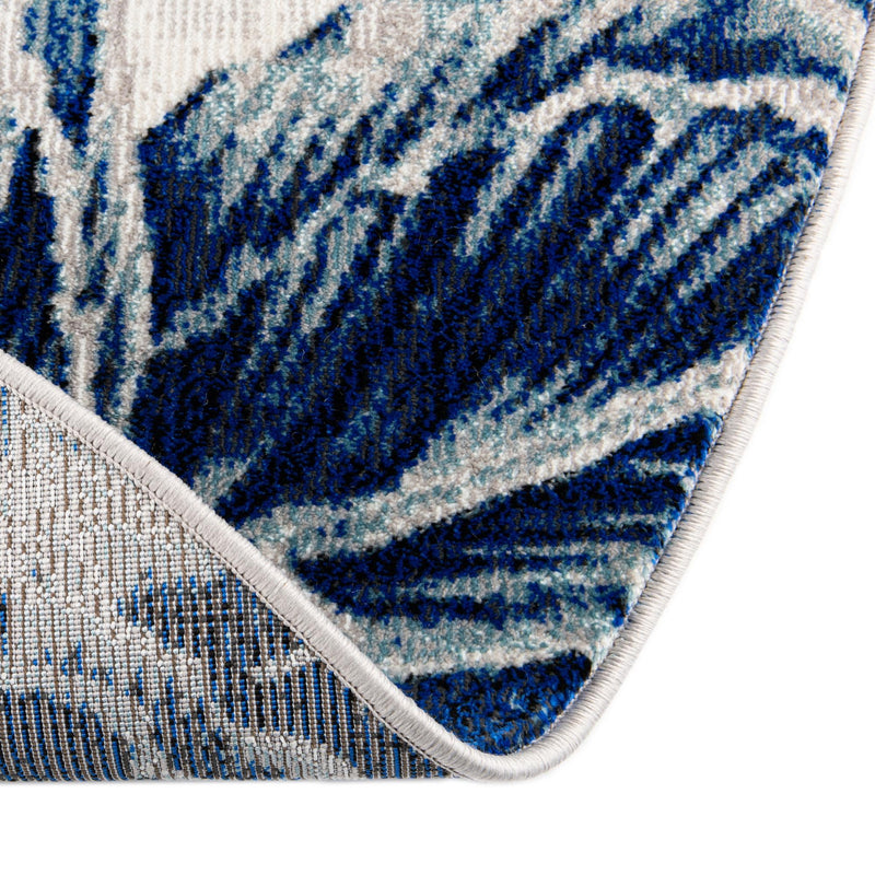 Meadow Breeze Collection Area Rug - Bluebell Oval Navy Blue lifestyle 113