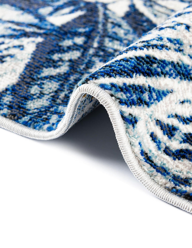 Meadow Breeze Collection Area Rug - Bluebell Octagon Navy Blue lifestyle 102