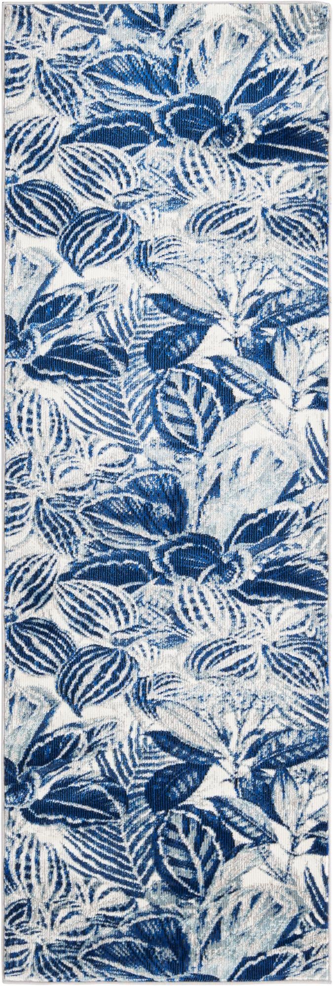 Meadow Breeze Collection Area Rug - Bluebell Runner Navy Blue lifestyle 37