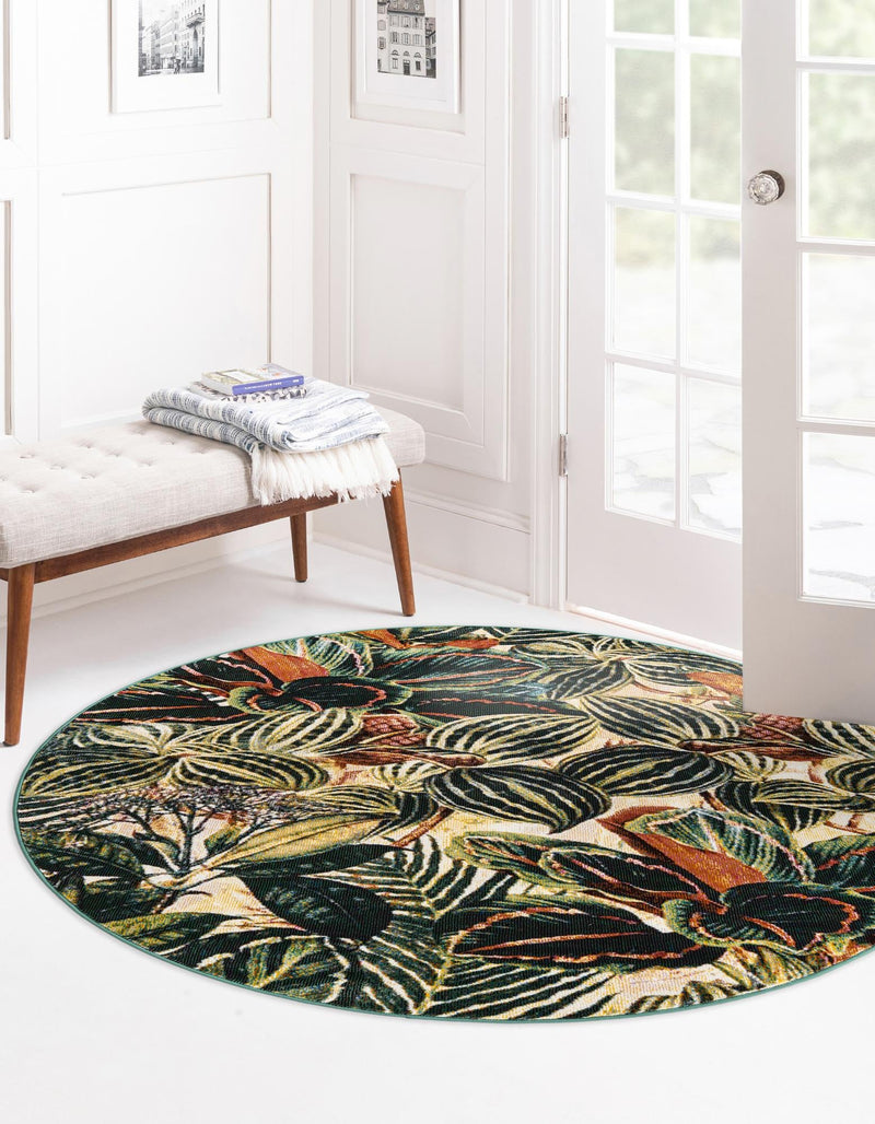 Meadow Breeze Collection Area Rug - Bluebell Round Multi lifestyle 60