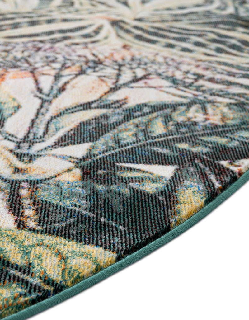 Meadow Breeze Collection Area Rug - Bluebell Round Multi lifestyle 93