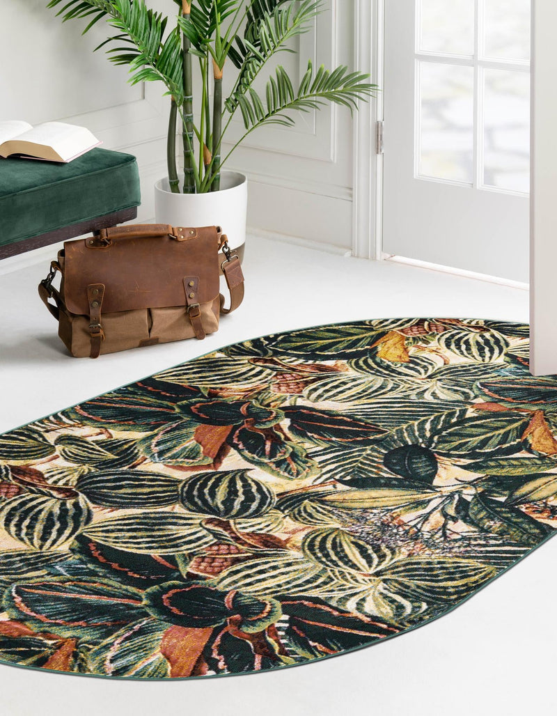 Meadow Breeze Collection Area Rug - Bluebell Oval Multi lifestyle 82