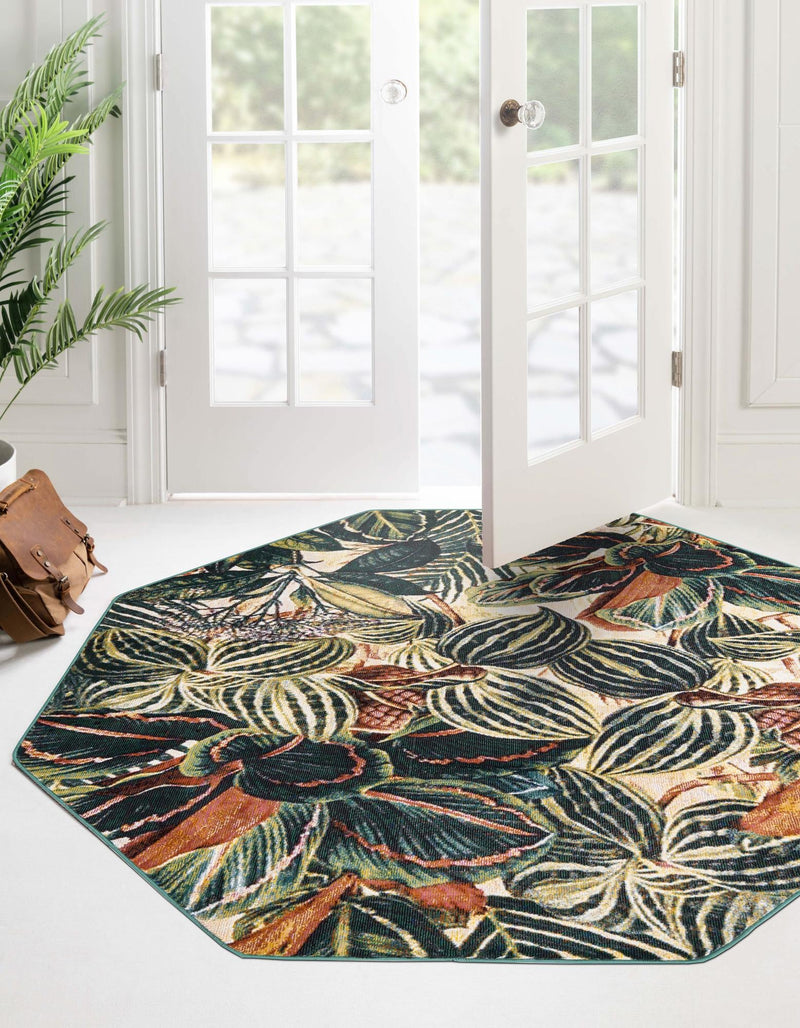Meadow Breeze Collection Area Rug - Bluebell Octagon Multi lifestyle 63