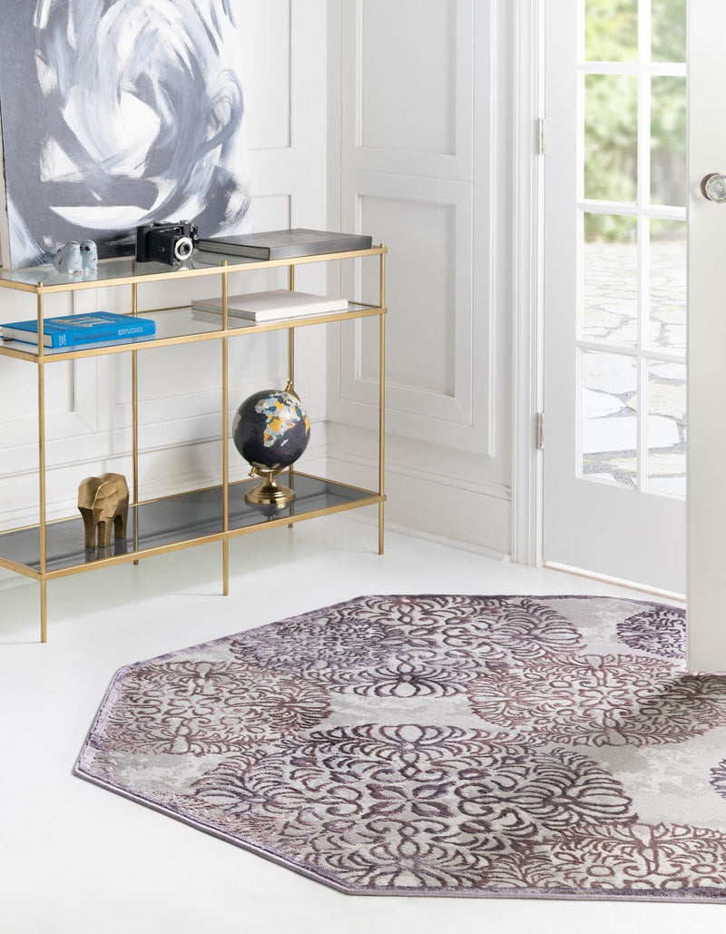 Derbyshire Elegance Collection Area Rug - Bakewell Octagon Violet lifestyle 59