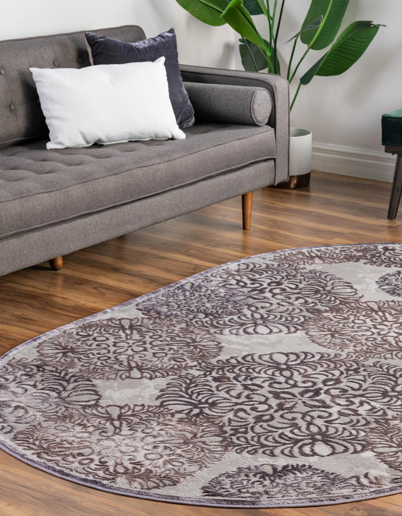 Derbyshire Elegance Collection Area Rug - Bakewell Oval Violet lifestyle 60