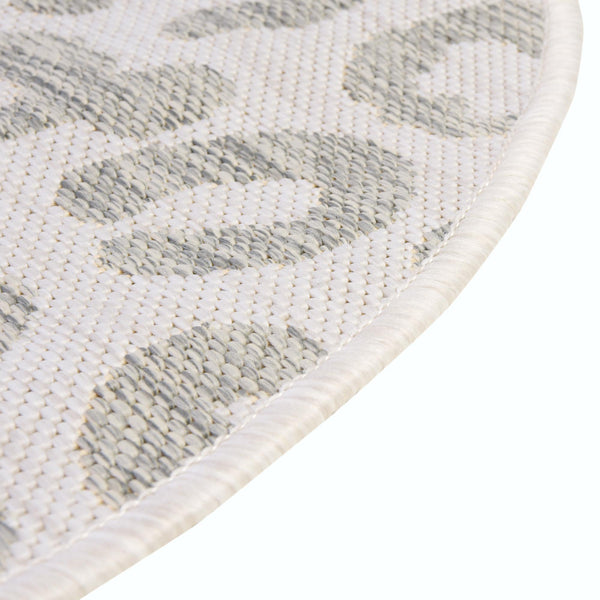 Jungle Expedition Collection Area Rug - Amazon (Ivory Gray) Round Ivory Gray lifestyle 11