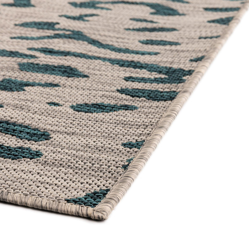 Jungle Expedition Collection Area Rug - Serengeti Rectangle Teal lifestyle 6