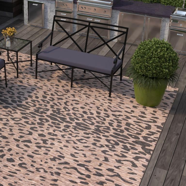 Jungle Expedition Collection Area Rug - Serengeti Square Natural lifestyle 19