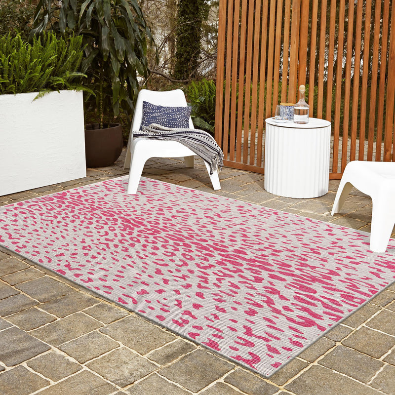 Jungle Expedition Collection Area Rug - Serengeti Rectangle Pink Gray lifestyle 10