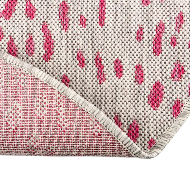 Jungle Expedition Collection Area Rug - Serengeti Round Pink Gray lifestyle 7