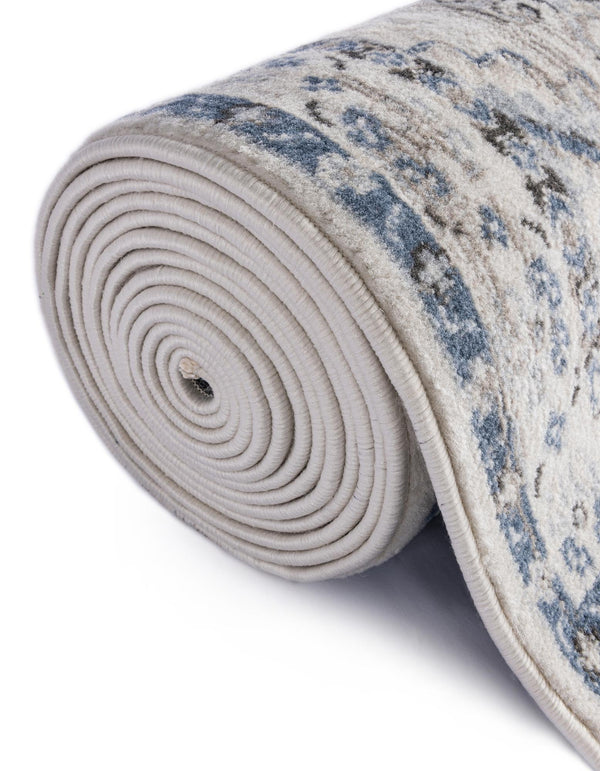 Savannah Elegance Collection Area Rug - Tybee (Ivory Aqua) Rectangle Ivory Aqua lifestyle 11