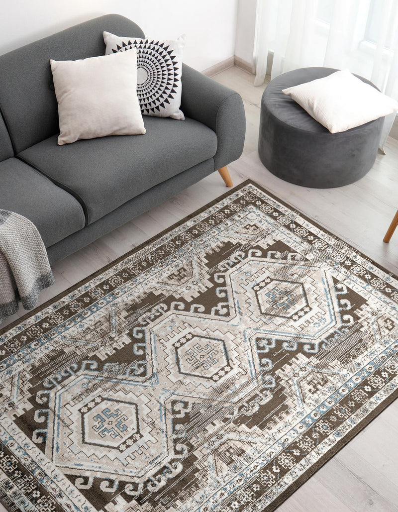 Savannah Elegance Collection Area Rug - Tybee (Gray) Rectangle Gray lifestyle 11