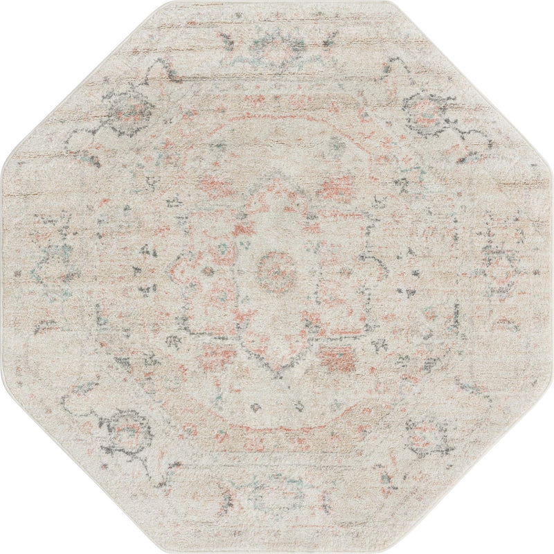 Parisian Elegance Collection Area Rug - Versailles (Ivory) Octagon Ivory lifestyle 19