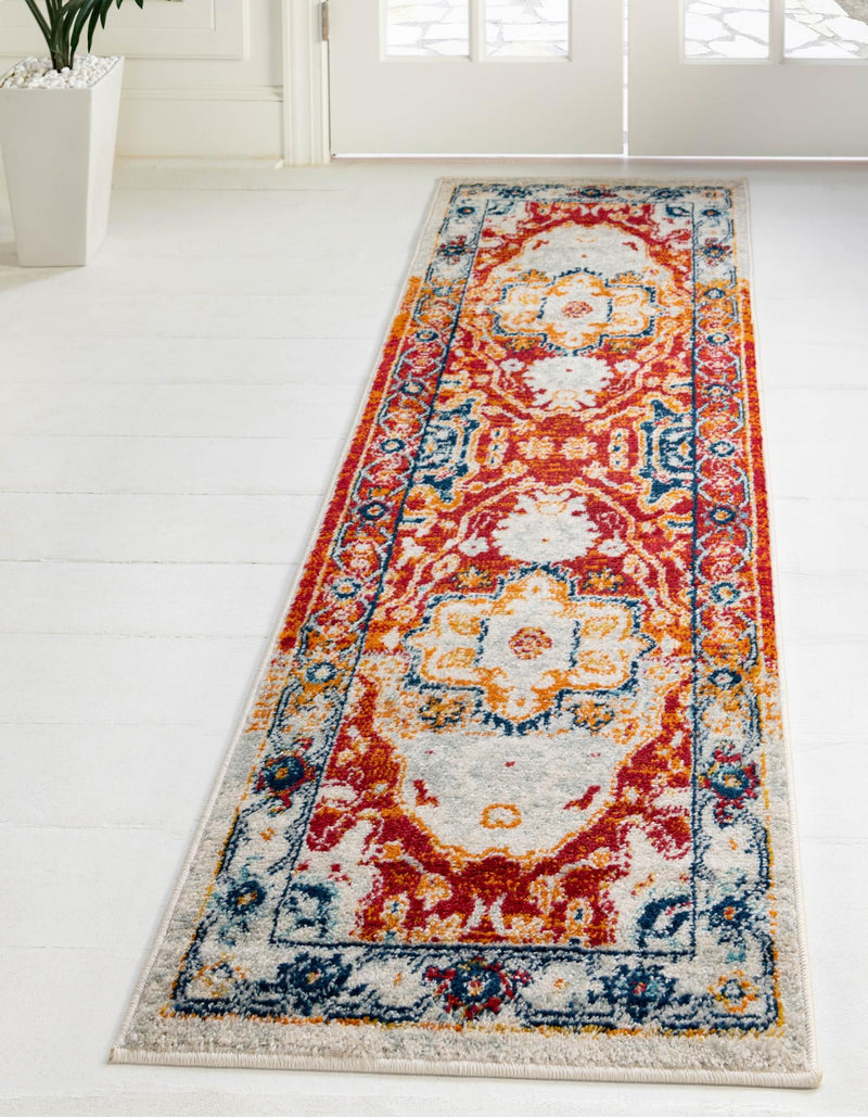 Parisian Elegance Collection Area Rug - Versailles (Rust Red) Runner Rust Red lifestyle 25