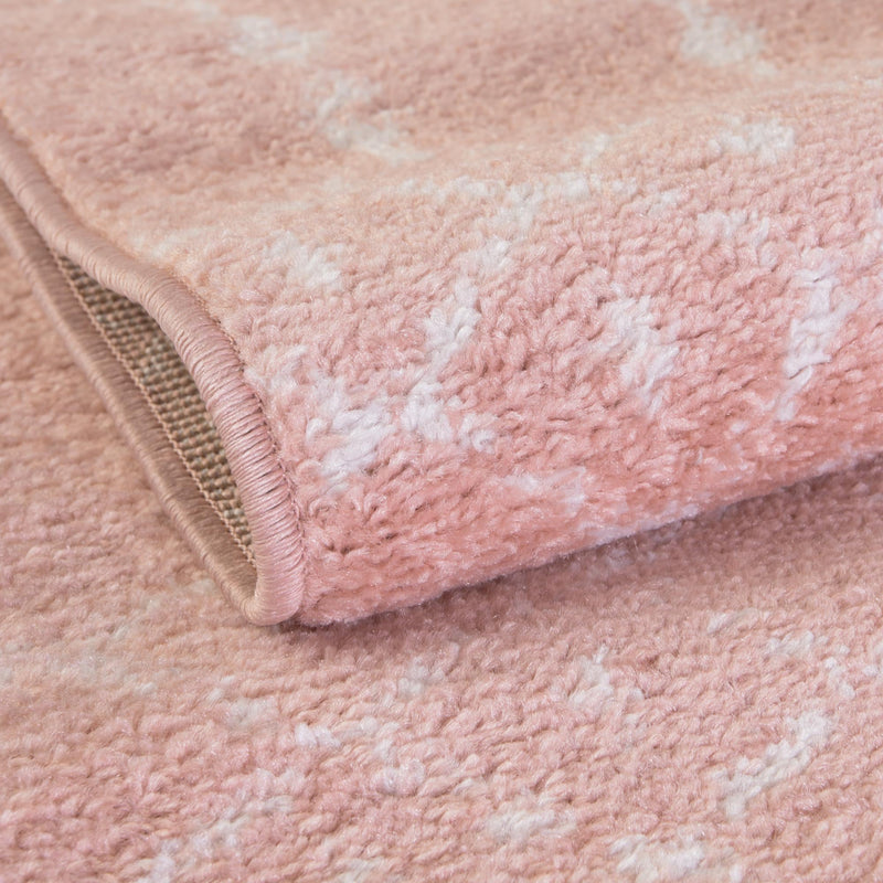 Marrakesh Lattice Collection Area Rug - Casablanca (Rose Pink) Rectangle Rose Pink lifestyle 13