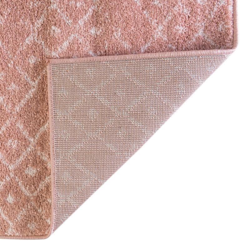 Marrakesh Lattice Collection Area Rug - Casablanca (Rose Pink) Rectangle Rose Pink lifestyle 16