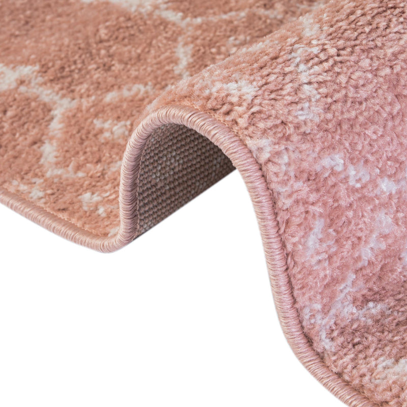 Marrakesh Lattice Collection Area Rug - Casablanca (Rose Pink) Rectangle Rose Pink lifestyle 17