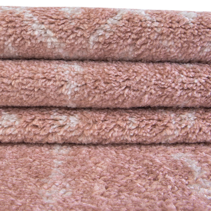 Marrakesh Lattice Collection Area Rug - Casablanca (Rose Pink) Rectangle Rose Pink lifestyle 21