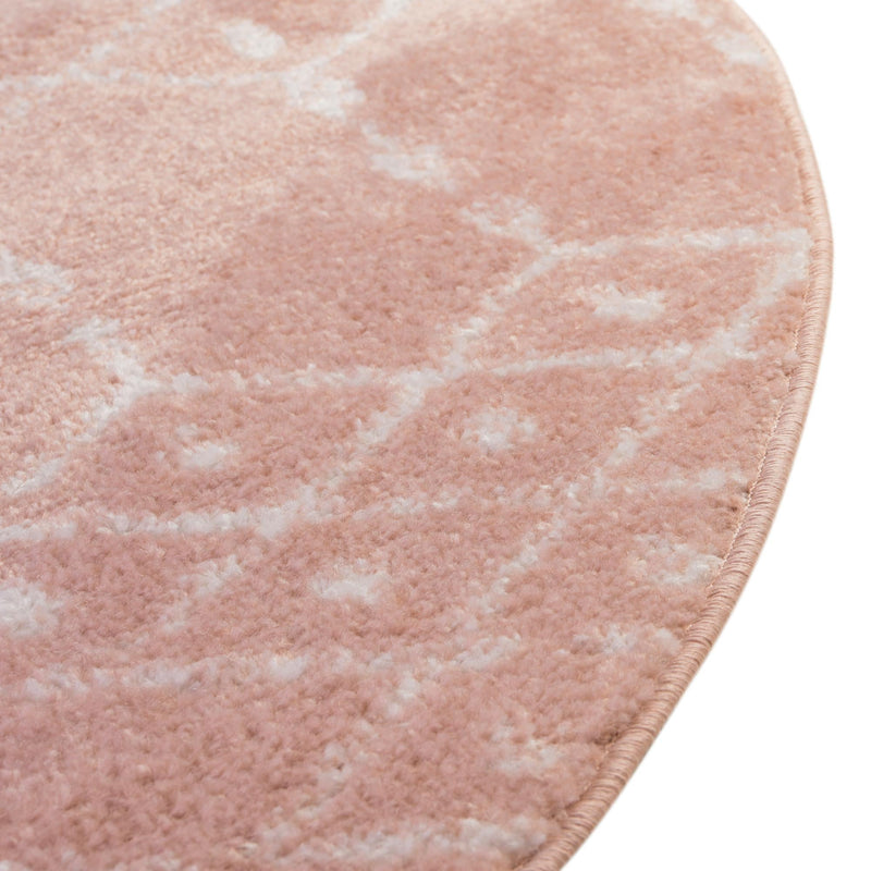 Marrakesh Lattice Collection Area Rug - Casablanca (Rose Pink) Round Rose Pink lifestyle 63
