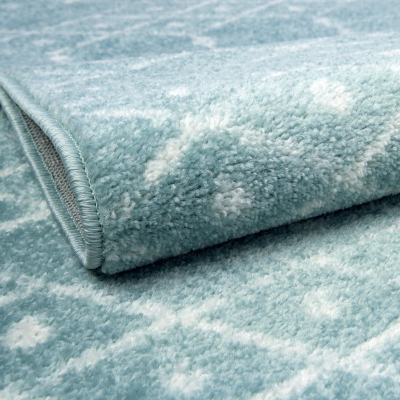 Marrakesh Lattice Collection Area Rug - Casablanca (Aqua) Rectangle Aqua lifestyle 13