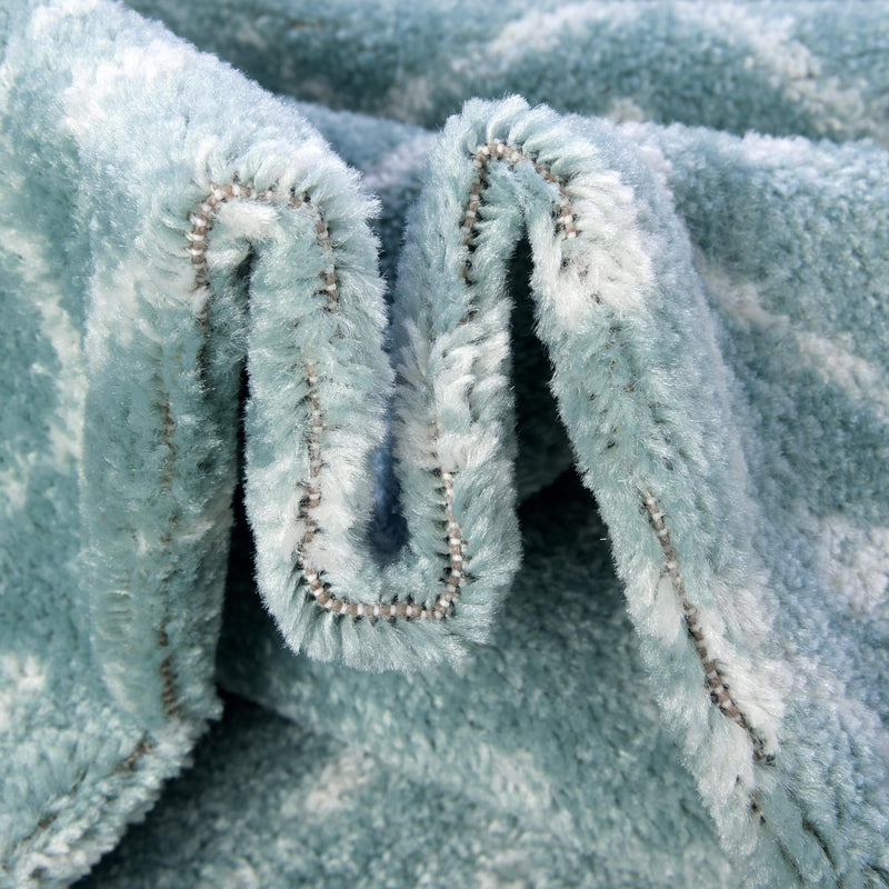 Marrakesh Lattice Collection Area Rug - Casablanca (Aqua) Rectangle Aqua lifestyle 15