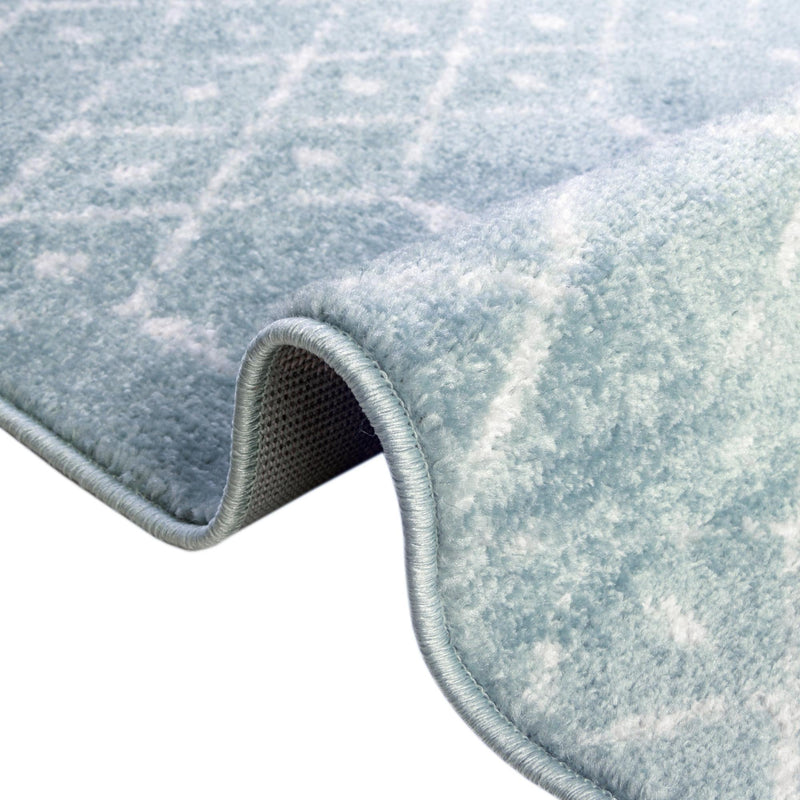 Marrakesh Lattice Collection Area Rug - Casablanca (Aqua) Rectangle Aqua lifestyle 17