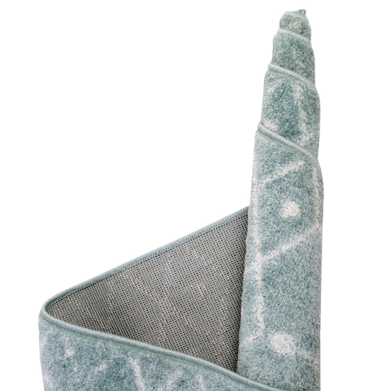 Marrakesh Lattice Collection Area Rug - Casablanca (Aqua) Rectangle Aqua lifestyle 18