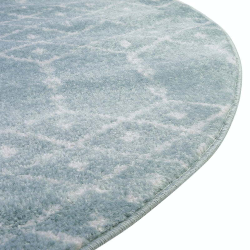 Marrakesh Lattice Collection Area Rug - Casablanca (Aqua) Round Aqua lifestyle 66
