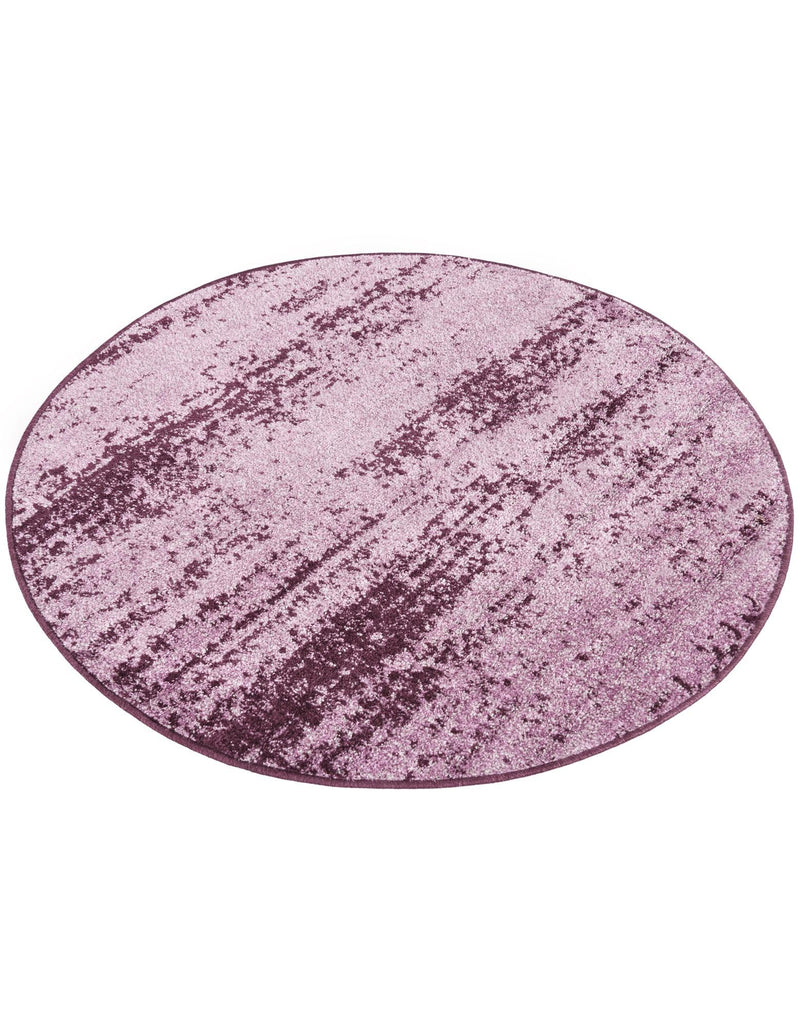 Studio Haven Collection Area Rug - Gallery (Violet) Round Violet lifestyle 51