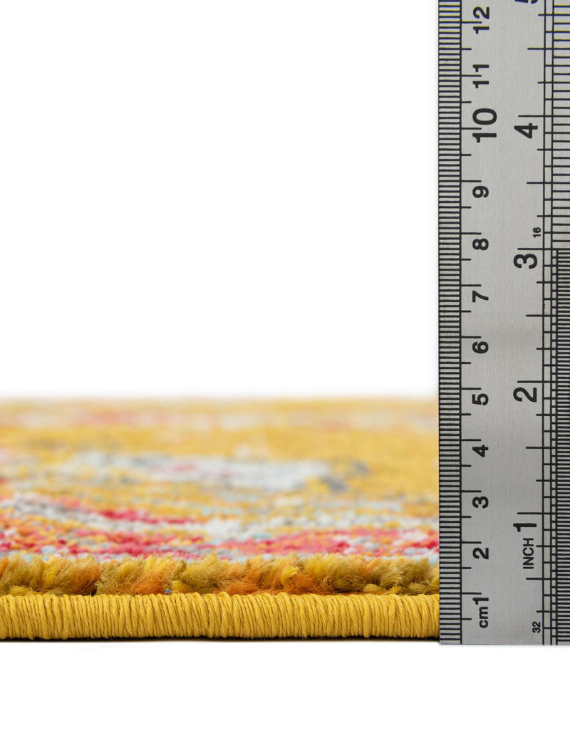 Brighton Terrace Collection Area Rug - Hove (Gold) Oval Gold lifestyle 66