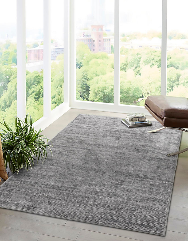 Bloomsbury Elegance Collection Area Rug - Kensington (Gray) Rectangle Gray lifestyle 2