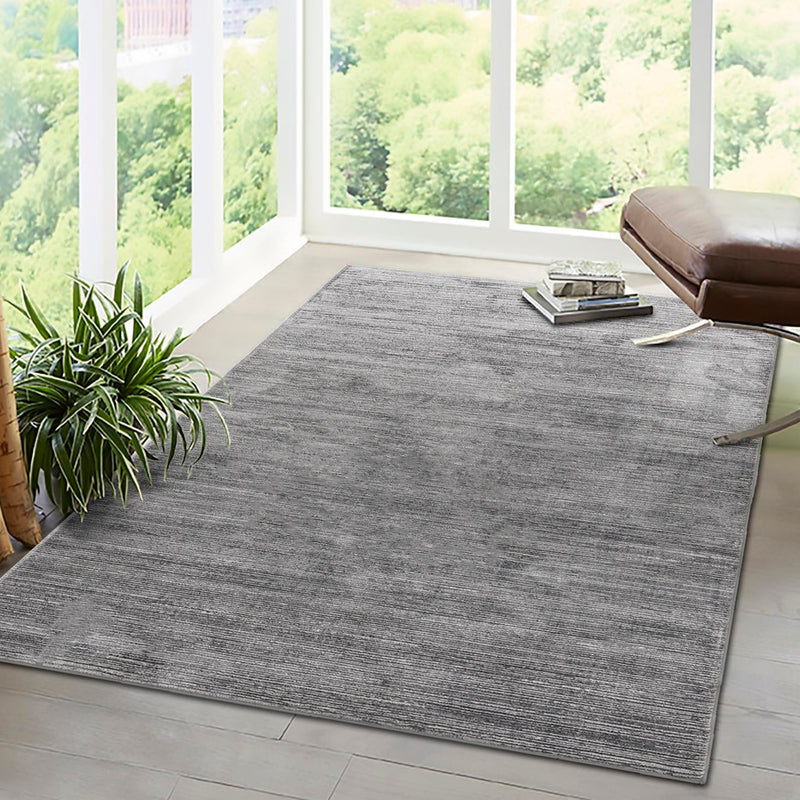 Bloomsbury Elegance Collection Area Rug - Kensington (Gray) Rectangle Gray lifestyle 14