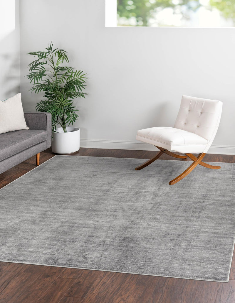 Bloomsbury Elegance Collection Area Rug - Kensington (Gray) Square Gray lifestyle 21
