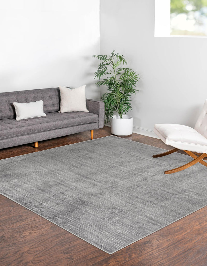 Bloomsbury Elegance Collection Area Rug - Kensington (Gray) Square Gray lifestyle 26